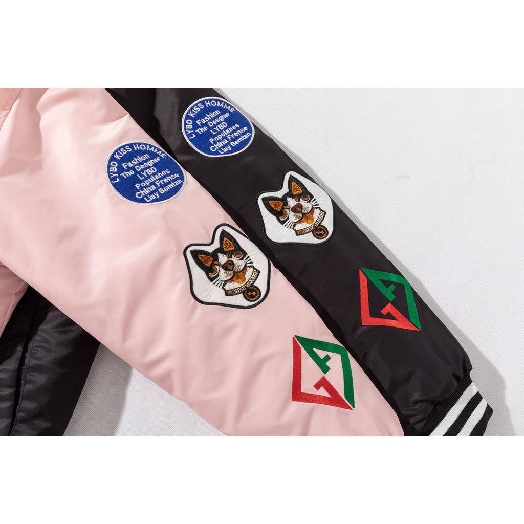 BIG SALE JUMPSHOT Jaket Baseball Varsity Pria Wanita Warna Pink Premium Original Full Bordir Keren