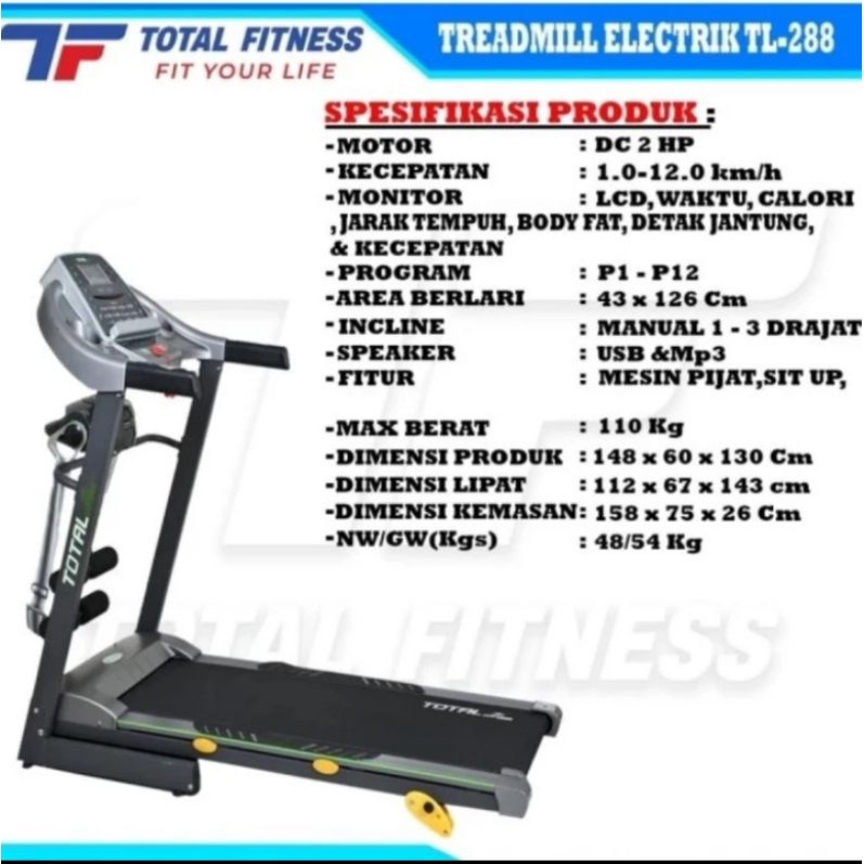 Treadmill elektrik TL 288