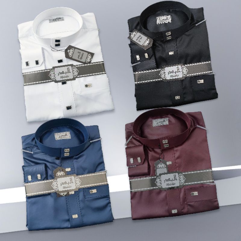 Jubah Polyester Lengan Kancing Manset Model Al Noor Al Haramain