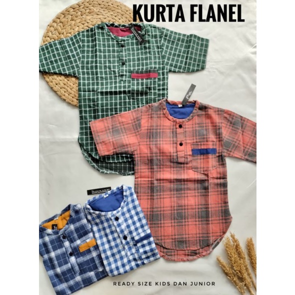 KURTA FLANEL ANAK/ KEMEJA FLANEL
