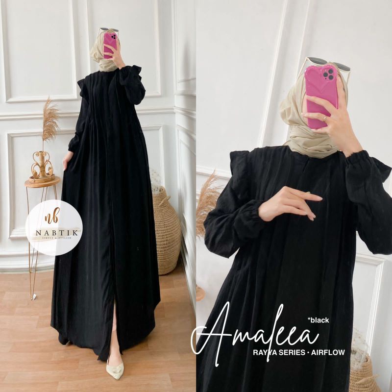Newq gamis Amaleea polos terlaris original by nabtik