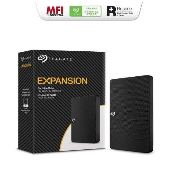 Seagate Expansion Hardisk Eksternal 2TB - Hitam