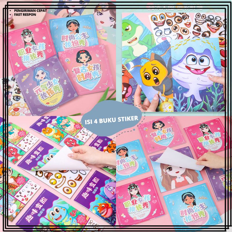 

Buku Stiker Anak /Reusable Sticker/ Sticker Activity Book Stikerbook Mainan Edukasi Anak GJ