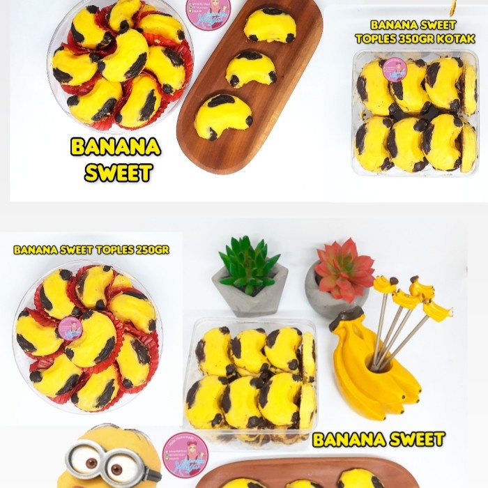 

Terlaris ✨ - kue kering rasa pisang cokelat banana cookies hampers lebaran parcel - bulat 250gr 2.1.23