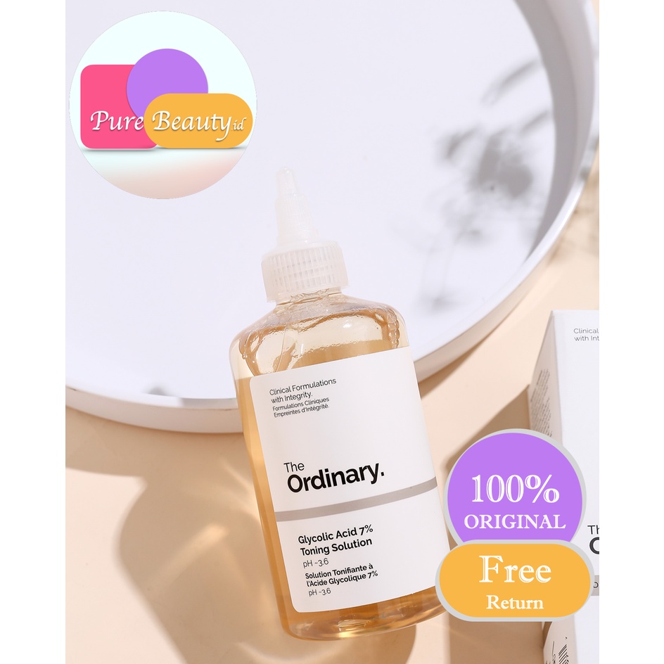 THE ORDINARY Glycolic Acid 7% Exfoliating Toning Solution 240ml 2pcs Cerah Menjaga Keelastisitasan Halus ❤ 100% Original ❤