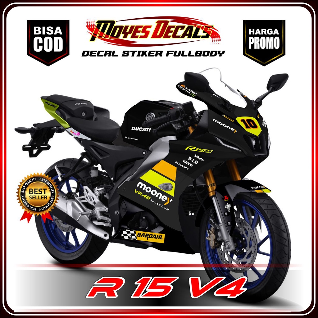 Bisa COD stiker r 15 decal stiker motor r15 v4 stiker full body r15 v4 decal r15 v4 mooney stiker mo