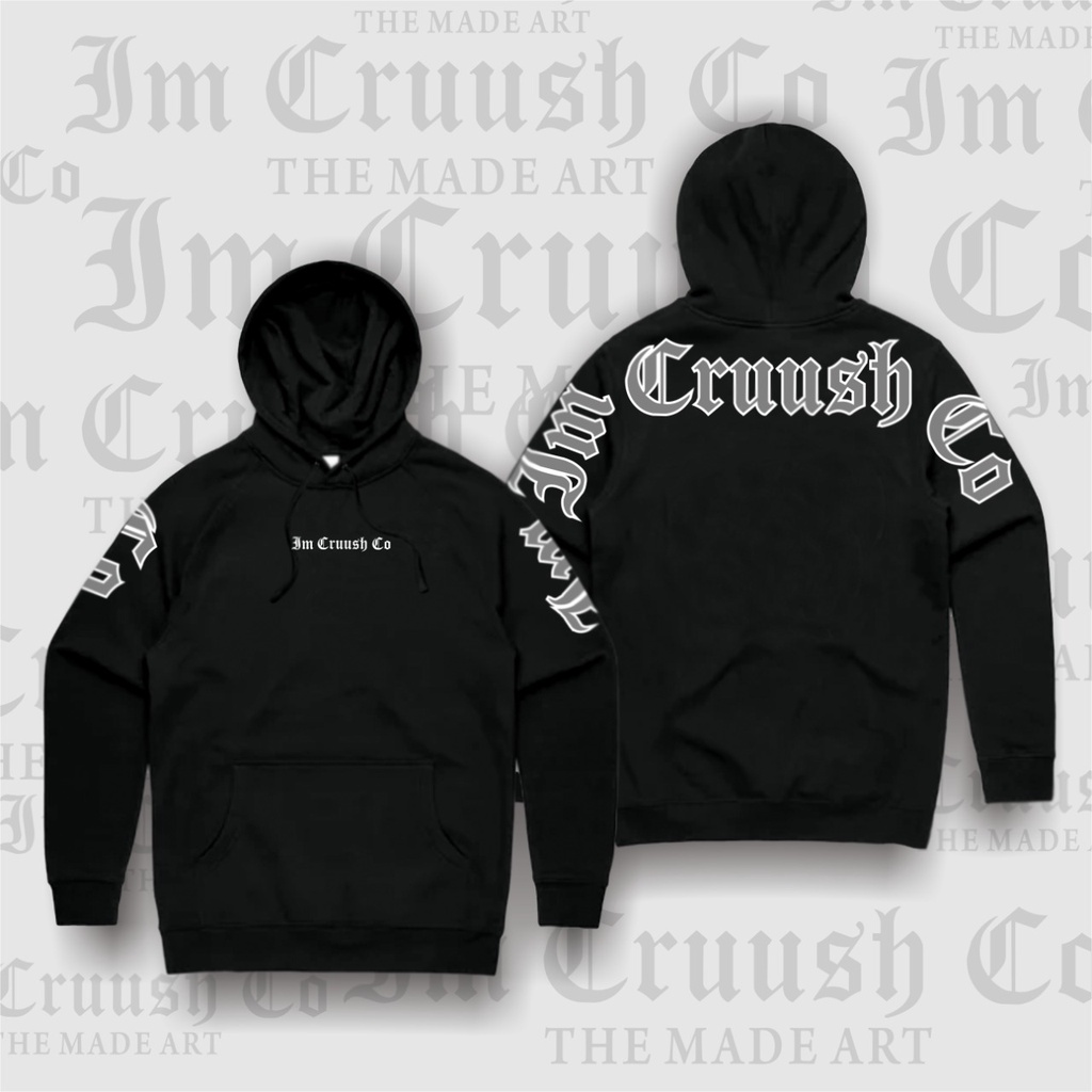 IDOLA PASHION - Jaket Hoodie SERVA CRUUSH Logo Texs Pull Bordir Premium Distro Bahan Tebal Gramasi 280