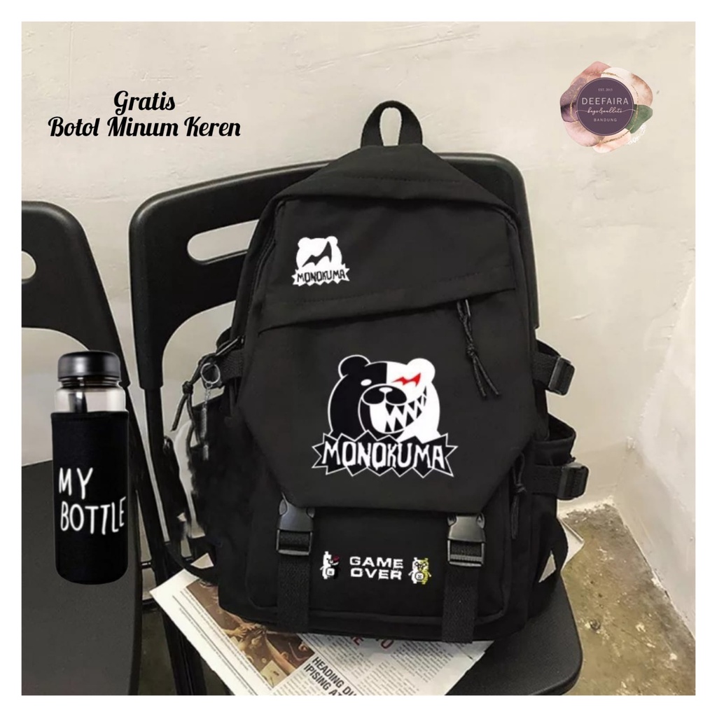 Tas Ransel Anak Laki Laki Motif M1n0Kumax Free Botol Untuk Sekolah Sd Smp &amp; Sma