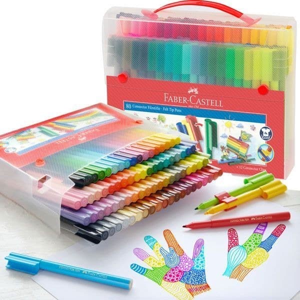 

Terlaris ✨ -Faber Castell Connector Pen 80 Colors Spidol Warna Gift Set Conector- 2.1.23