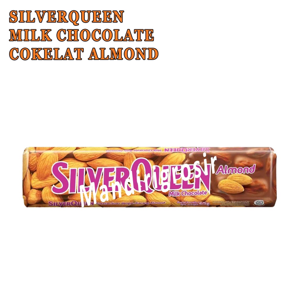 Cokelat SilverQueen* Cokelat* Milk Chocolate* Cokelat Almond 58g