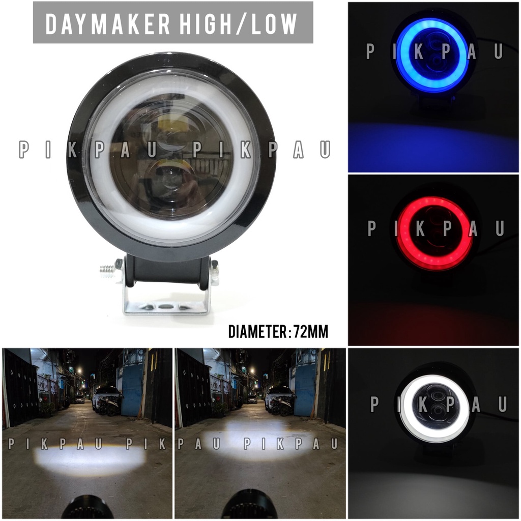 Lampu Tembak Sorot LED CWL Lensa 4D Daymaker High Low Mini
