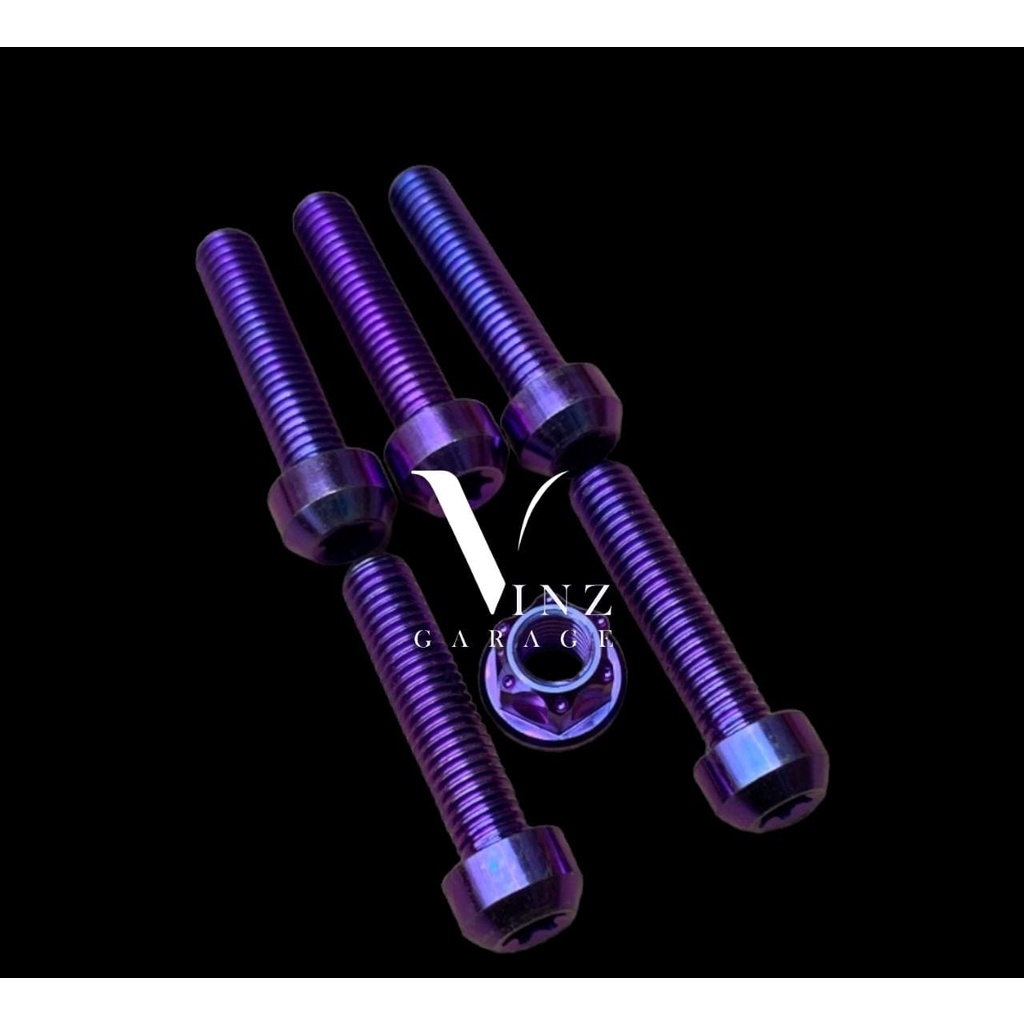 Baut Titanium Dudukan Knalpot Ninja R SS RR / Bracket Breket Hanger Kenalpot Baut Braket Knalpot Tit