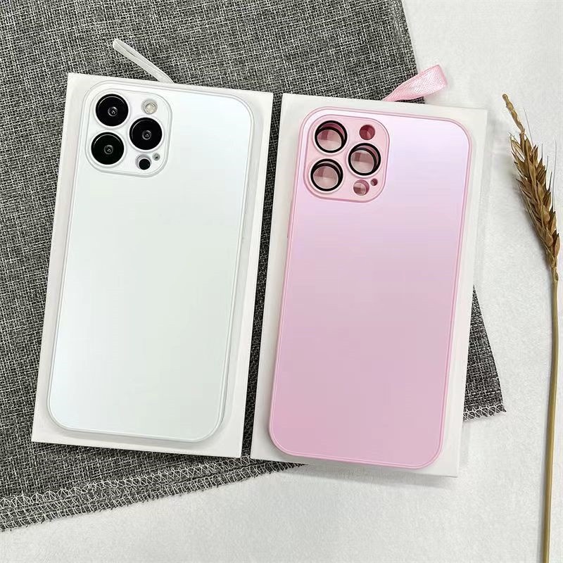 [IPhone Case] AG Matte Kaca Pelindung Hard Case Untuk IPhone 14pro Max 13pro Max13Pro 14Plus Dengan Lensa Film All-Inclusive Casing