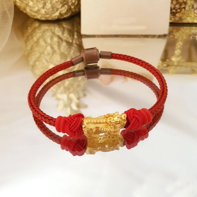 gelang feng shui hongkong 23k 24k 999 gelang pandora original variasi emas asli charm / liontin  bab