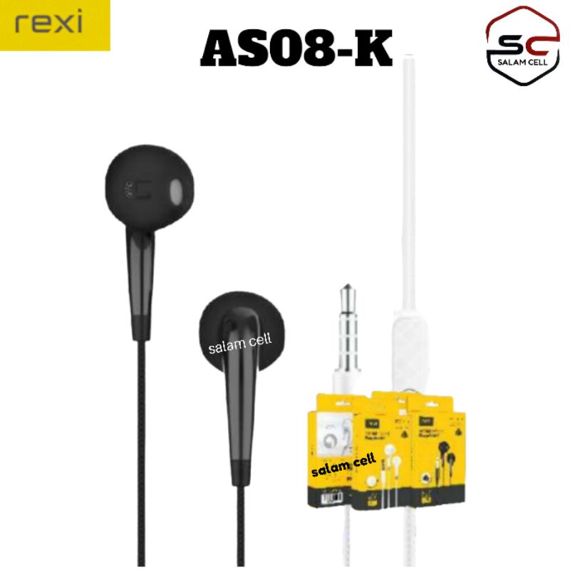 Headset Rexi AS08K Bass Stereo Original Garansi Resmi
