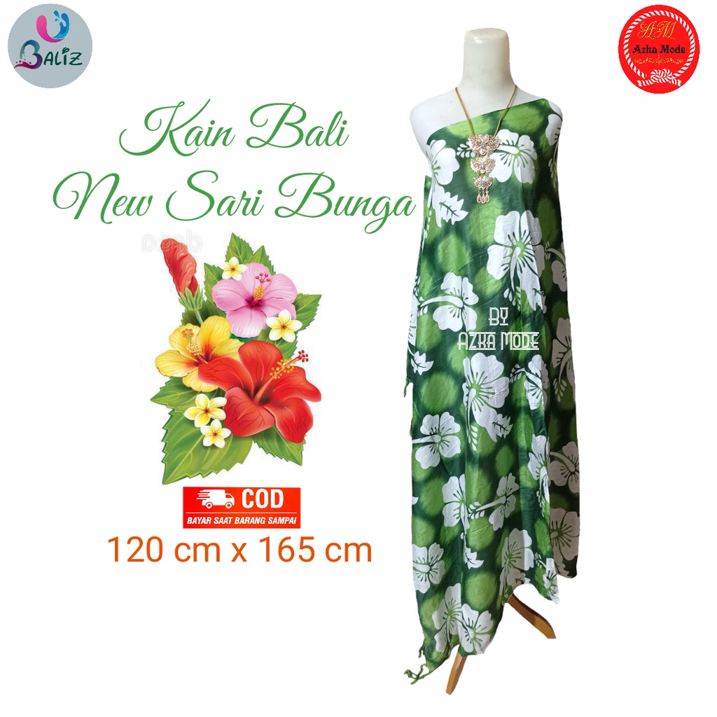 Kain Pantai Kain Bali Pantai - Kain Bali Motif New Sari Bunga Standar - Sarung Pantai SEMBILAN MODE - Sarung Bali - Kain Pantai - Kain Katun Jepang - Kain Untuk Hiasan Dinding - Kain Untuk Plafon Mobil Truk Dan Mobil 3/4 Lainnya