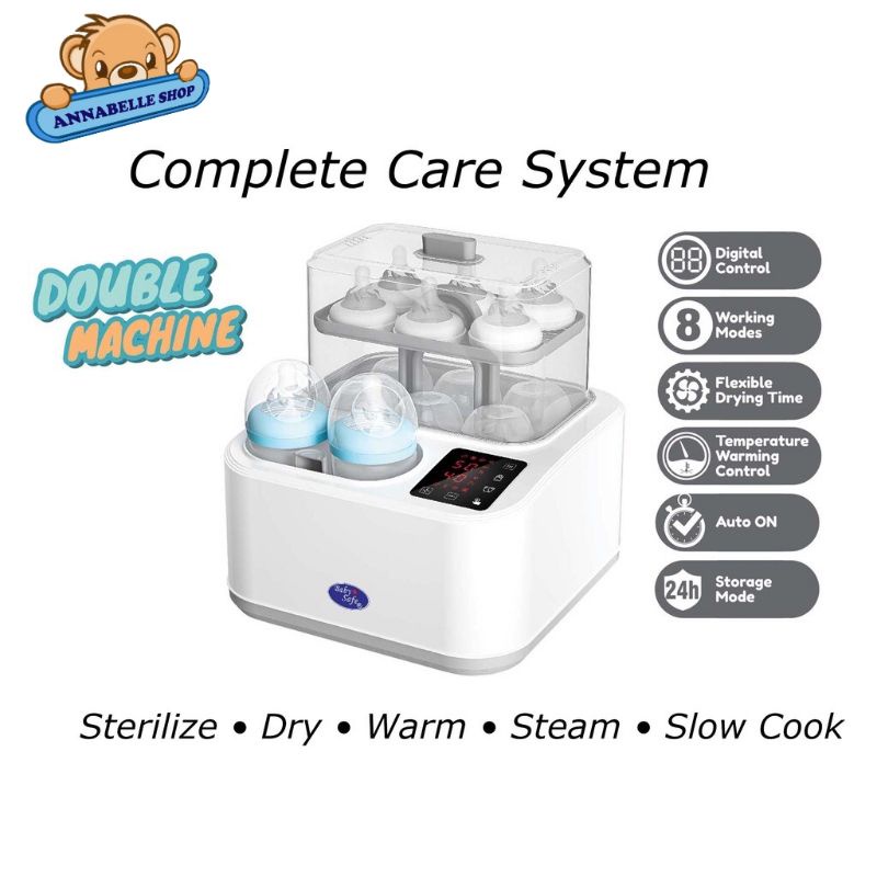 Baby Safe LB915 Complete Care System slow cook steril pengering botol kukus