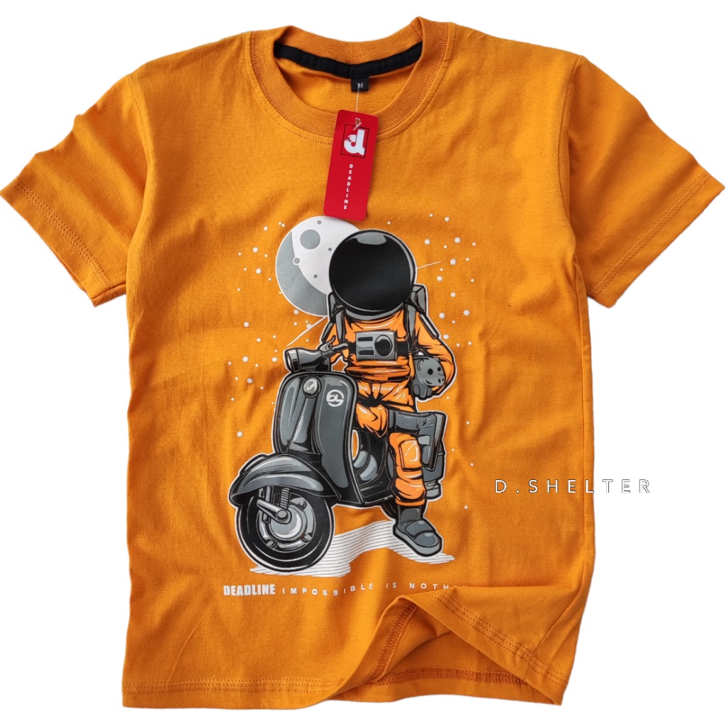 Baju Kaos Distro Anak Mustard Vespa Deadline / D.SHELTER