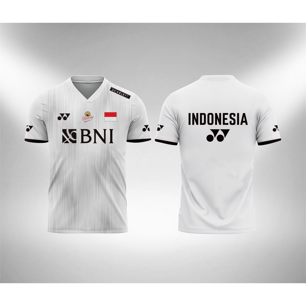 Jersey Printing Badminton Indonesia 2022 Fajar Rian Denmark Open
