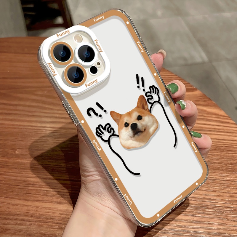 IPHONE Cute Soft Pet Case Kompatibel Untuk Iphone13 14 11 12 Pro Max 11 XS XR X8 7 6S Plus Casing Ponsel Mini Transparan TPU Silikon Shockproof Clear Cover