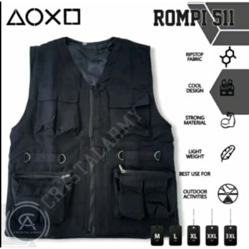 COD ROMPI TACTICAL AUTDOOR MULTIFUNGSI ROMPI OUTDOOR/ROMPI LAPANGAN/VEST PRIA