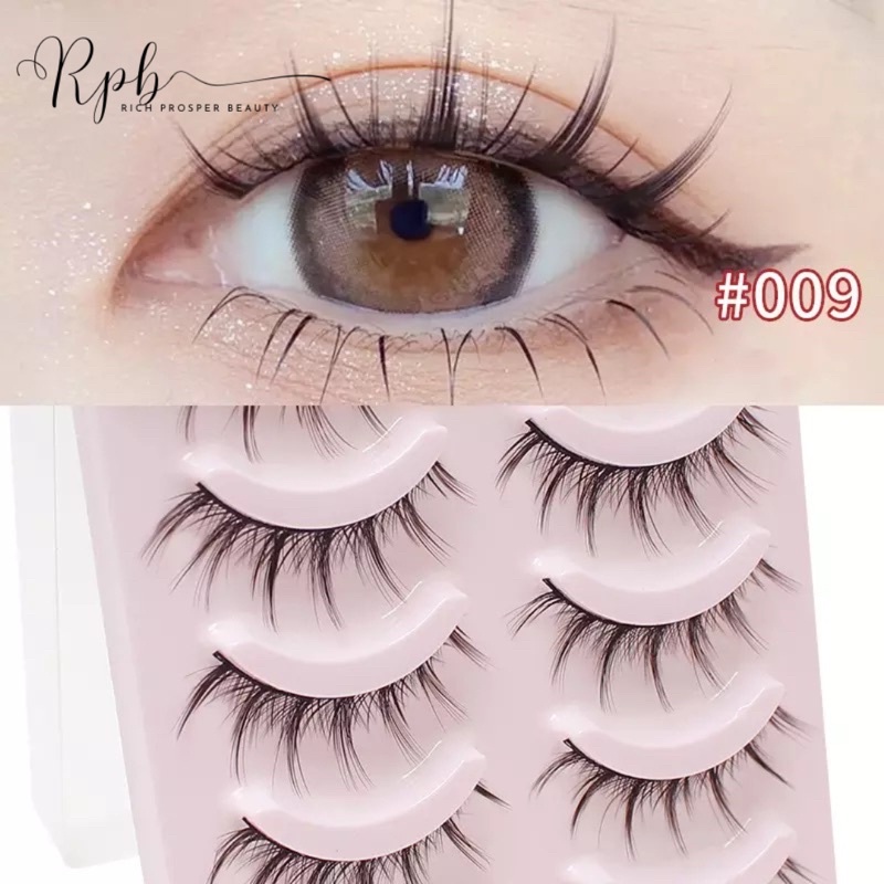 F168 DEMON - 5 Pairs Fairy False Eyelashes Cos Handmade Fake Lashes Little Devil Naturally Thick Lolita Eyelashes Lash Extension Makeup Tools