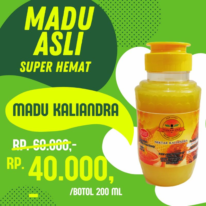 

Madu Murni Hanawana Nektar Kaliandra 200mL