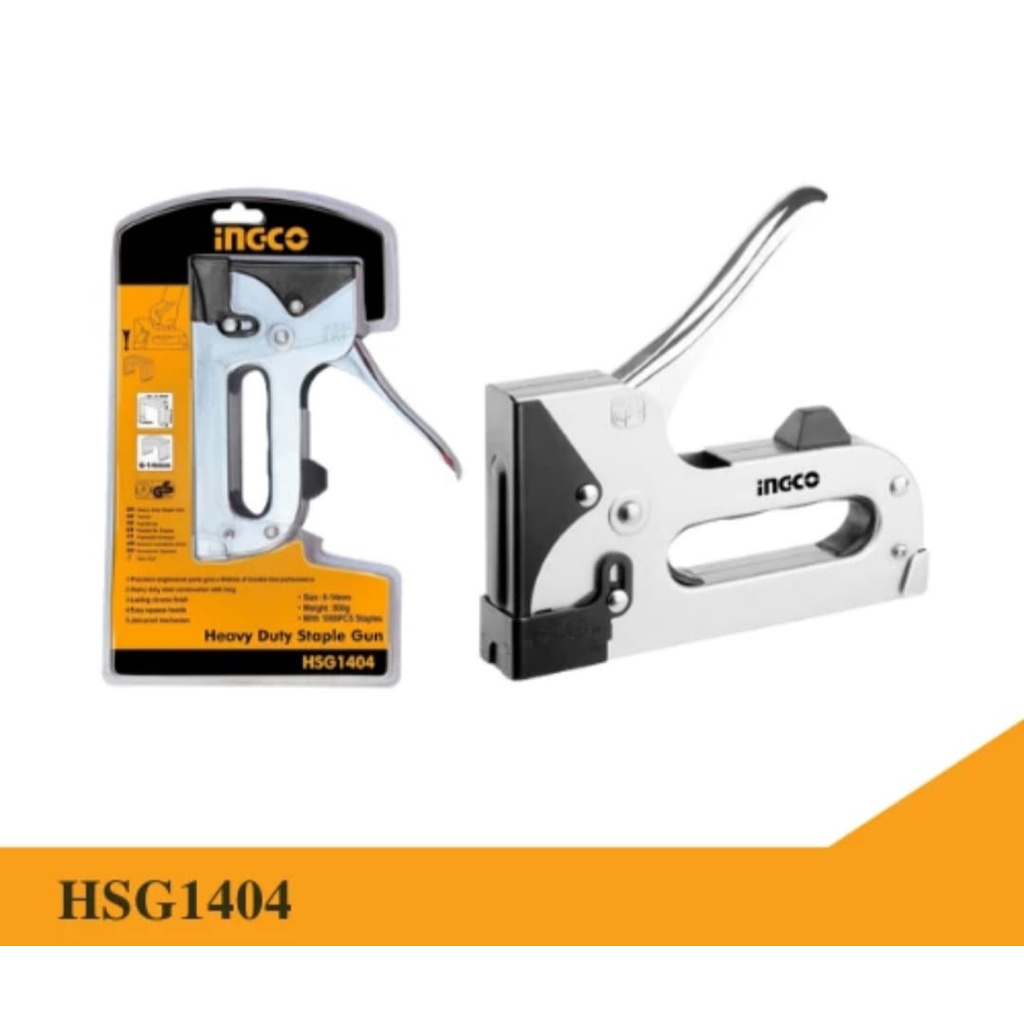 

dds480 Staples Tembak Gun (4-14mm)Heavy Duty Staple Gun INGCO HSG1404 Stapler