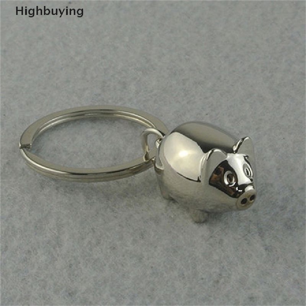 Hbid 1Pcs Indah Mini Babi Gantungan Kunci Keyfob Lucu Hadiah Cincin Pesona Dekorasi Glory