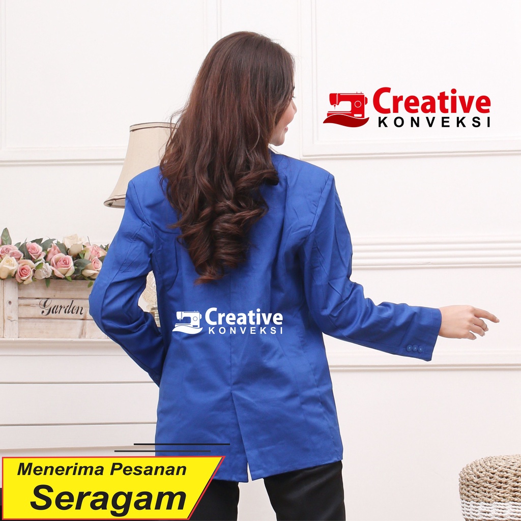 (BISA COD) Blazer warna biru benhur, jas almamater biru benhur bisa tambah bordir / jas osis Jas Pria Biru Jas Formal pria Jas Wisuda