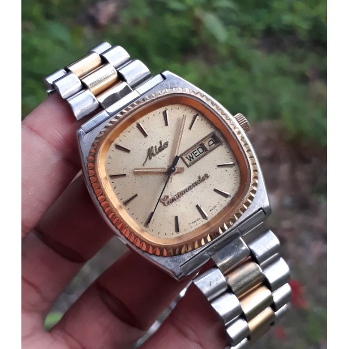 Jam Tangan Mido Commander Automatic Original 8220 Rare Item Two Tone