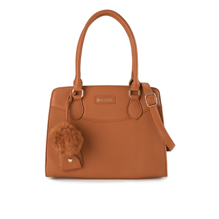 Pierre Cardin Tas Wanita Hand Bag Tas Kerja Casual Tas Selempang ORI 9121511101BRO-Coklat