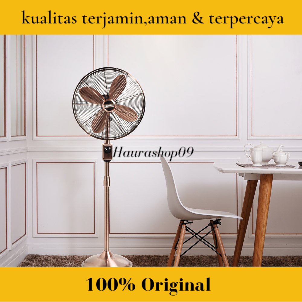 Ace Krisbow 16 Inci Kipas Angin Berdiri Klasik - Merah Hitam, 530x300x540mm, 9.8kg