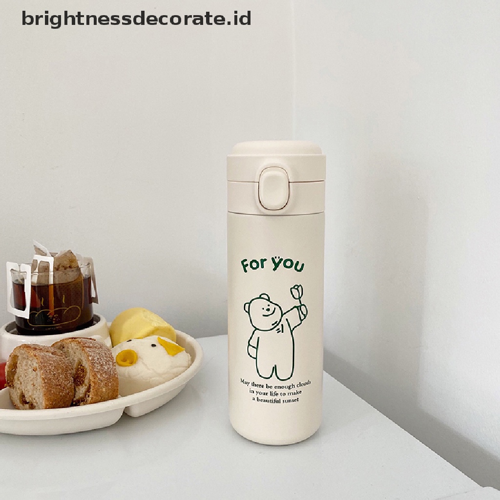 [Birth] Mug Termos Korea Kapasitas Besar Cangkir Botol Air Portabel Anti Bocor Ganda [ID]