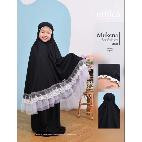 Mukena Ethica Mukena Shafa dan Shafa Kids Hitam