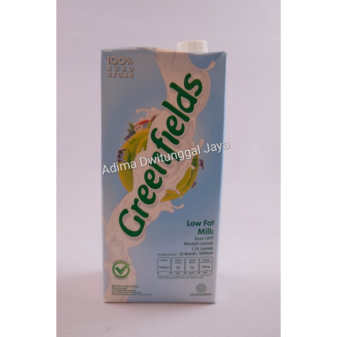 Greenfields Low Fat Milk 1000ml / Susu Greenfields Low Fat 1 Liter