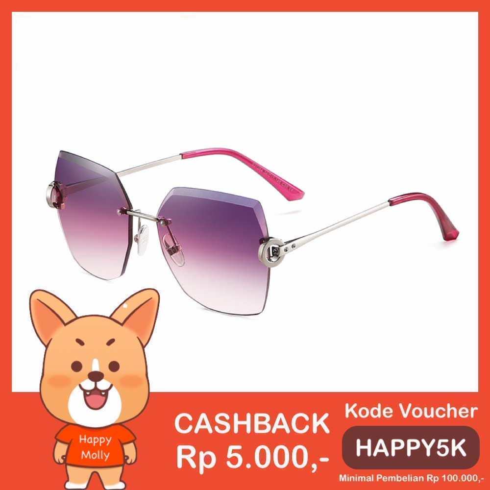 Kacamata UV400 [ Ungu ] Anti Radiasi - Sunglasses Wanita Korea - HM8148