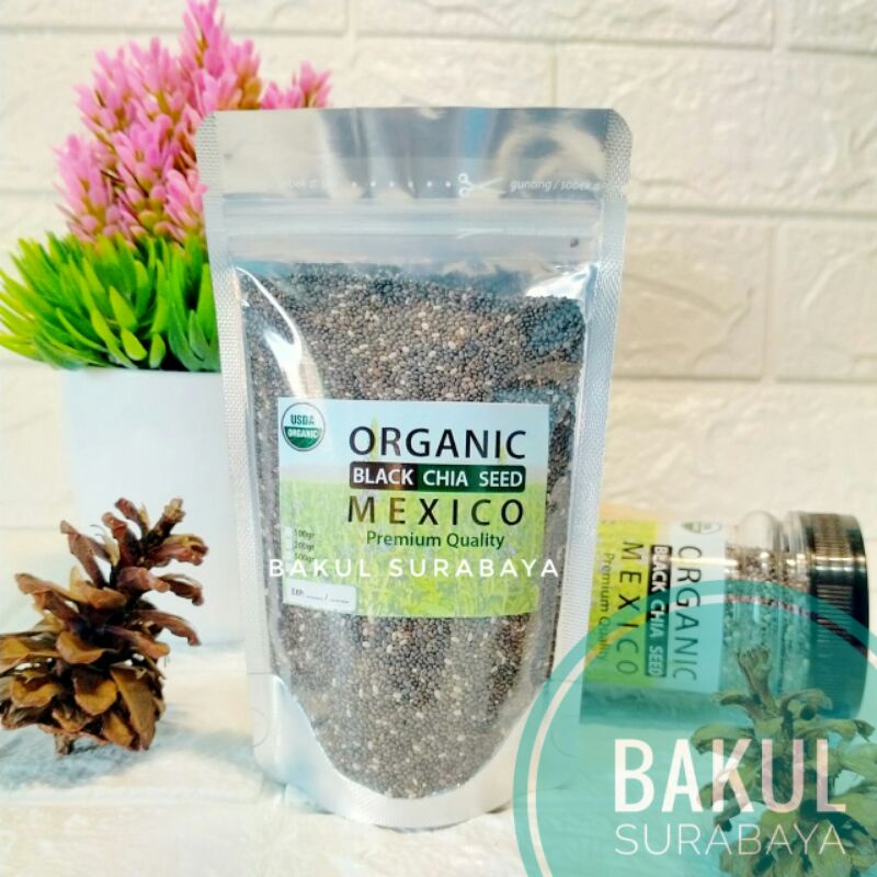 

Organic Black Chia Seed Mexico Organik Black Chiaseed Meksiko Biji Chia Hitam JSR mpasi diet keto