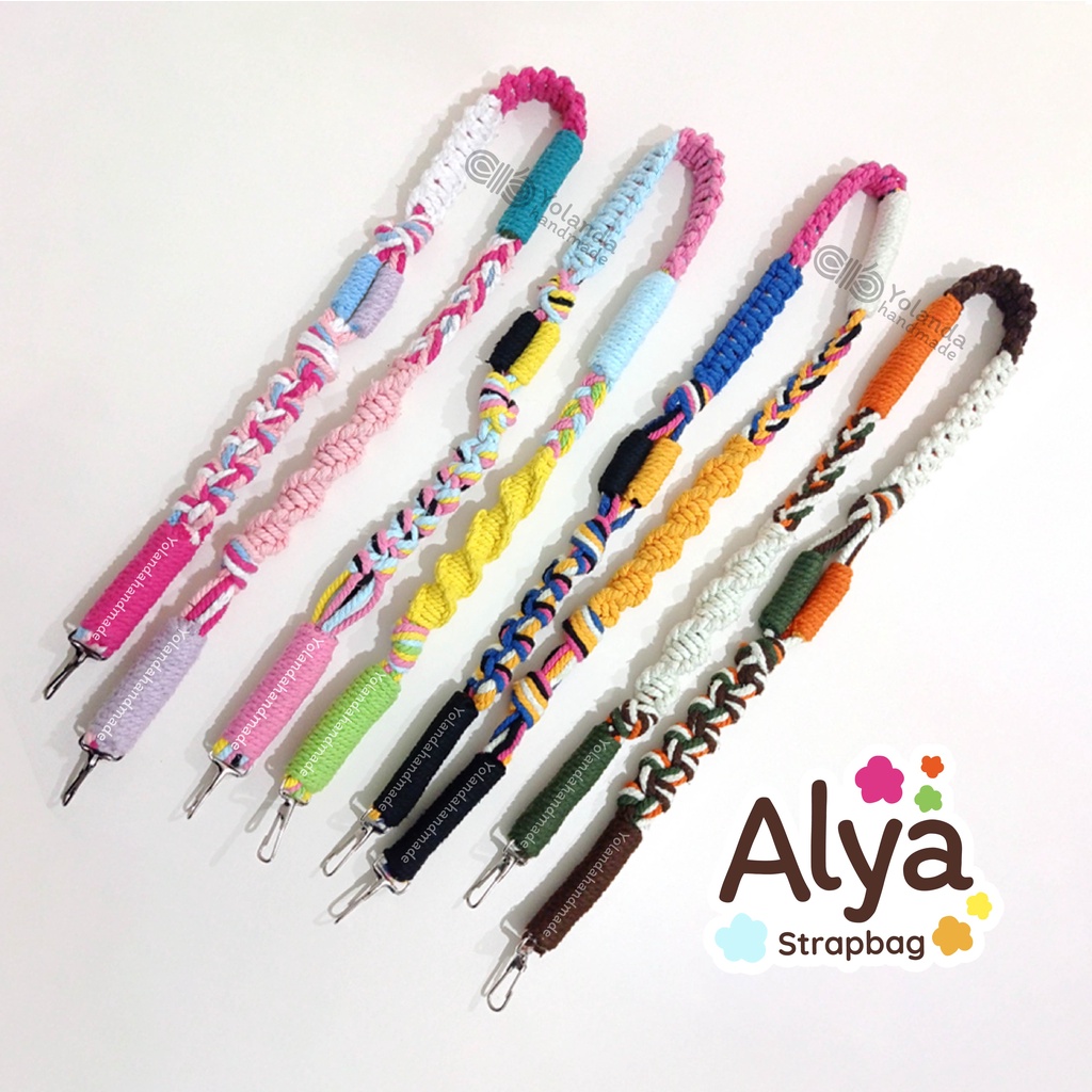 [TERMURAH] Tali Strap bag Macrame ALYA | Premium | Tali kamera | Strap Bag Lucu | Custom | Puffy Bag | Sling Bag | Pendek |COD