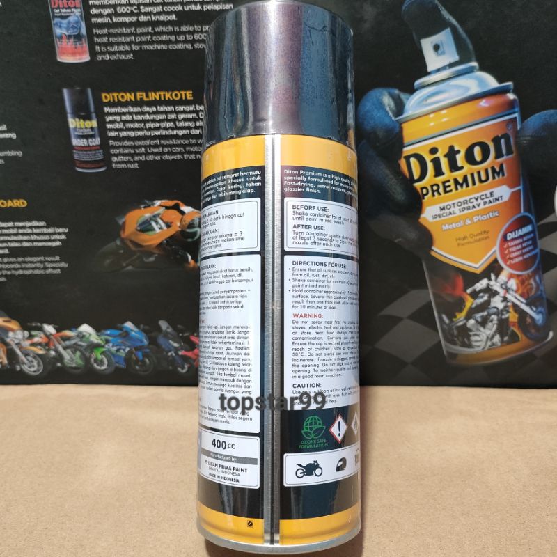 Pilok Cat Diton Premium Black Pristige  H9110 9110 Hitam Pristige 400cc Pilox Cat Semprot Special Spray Paint