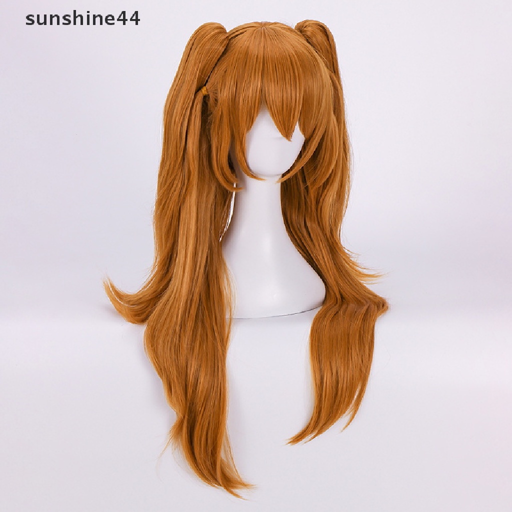 Sunshine Wig Sintetis Tahan Panas Cosplay EVA Asuka Langley Soryu Berkualitas Tinggi.