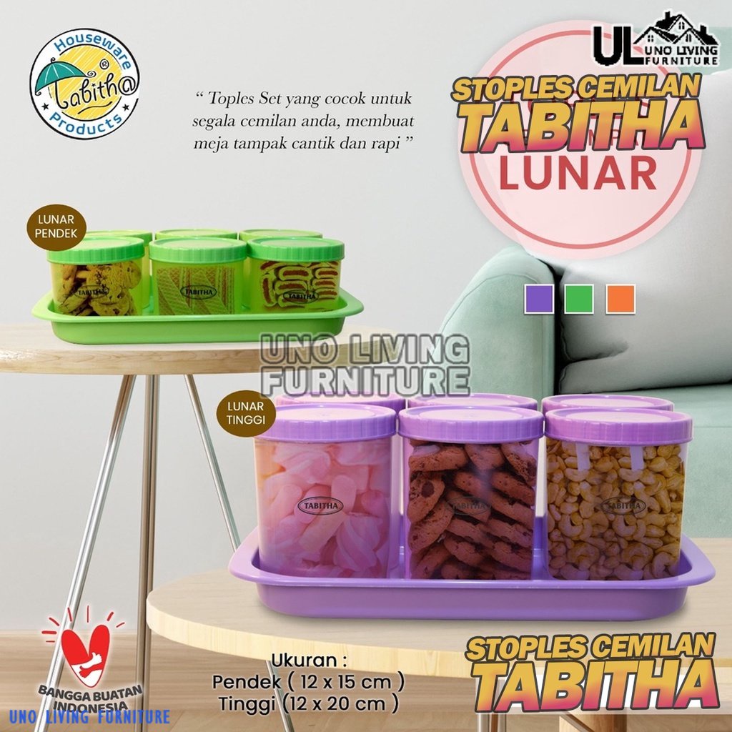 Toples Kotak Snack Kedap Udara Penyimpanan Kontainer Makanan Food Storage Jar Container Toples Tabitha Triset dan Forset