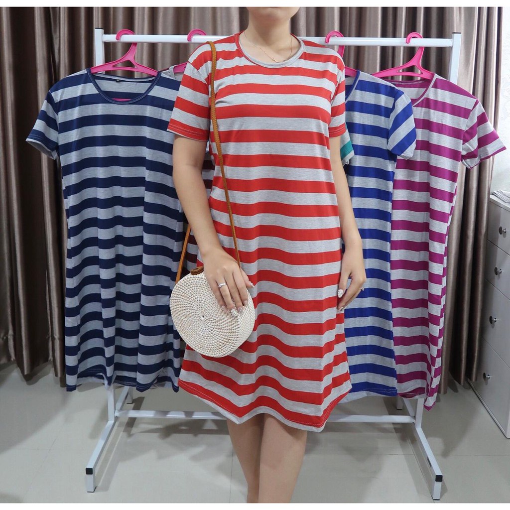 MAL-Dress Ailen / Dress Salur Wanita / Daster Wanita