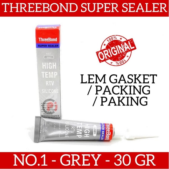 Original THREEBOND Super Sealer No 1 Grey 30gr Lem Gasket Paking Mesin