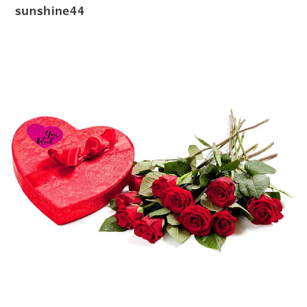 Sunshine New 500pcs/roll Valene's Day Adhesive Stickers Heart Shaped Stickers Labels.