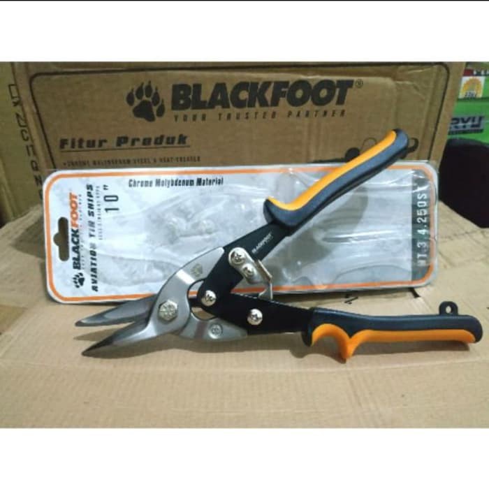 Gunting Baja Ringan Lurus 10 Inch - Straight Aviation Snips Blackfoot