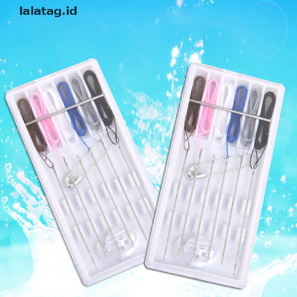 [lalatag] Kit Jahit Mini Portable Benang Tombol Pin Set Travel Household Tools Kit [ID]