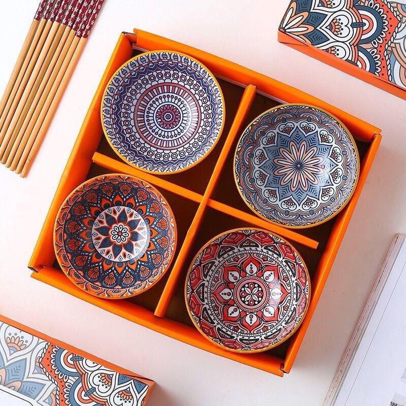 Ceramic Bowl Orange And Kelinci CNY Christmas Parsel Hampers Mangkok Dragon Imlek 2024 Kado Nikah Ulang Tahun