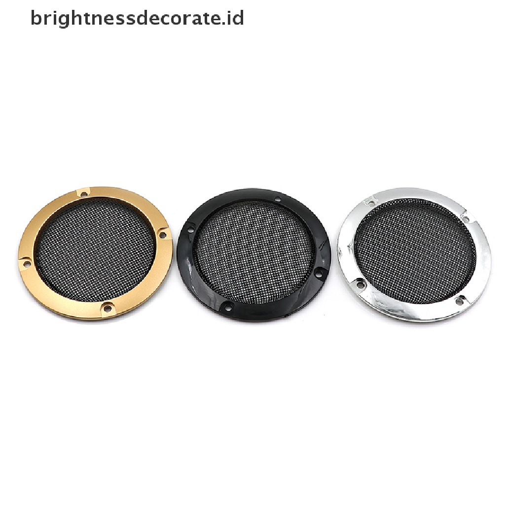 [Birth] Cover speaker Audio 3inci Lingkaran Hias metal mesh grille 2pcs [ID]