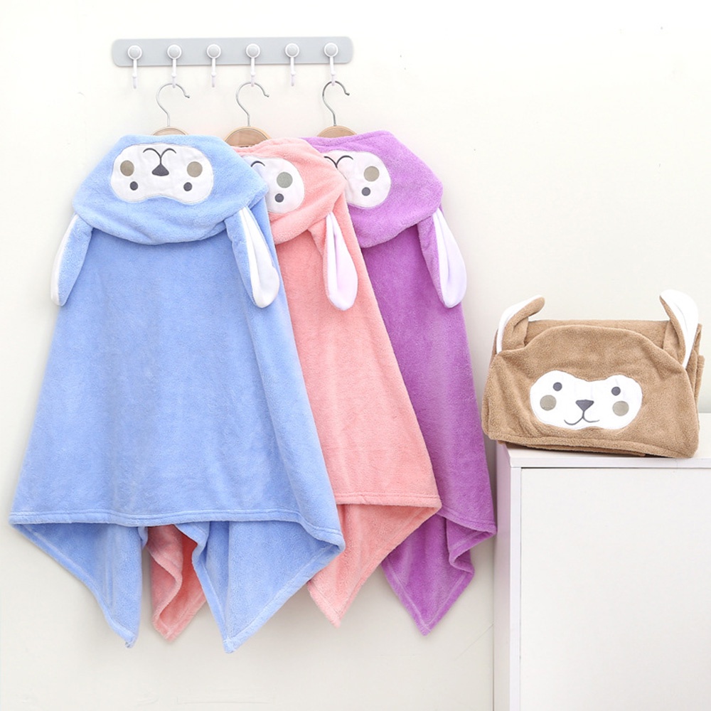 Alecang Store 0-6Tahun Handuk Bayi anak/handuk baju mandi anak bayi lembut nyerap Kain bulu karang